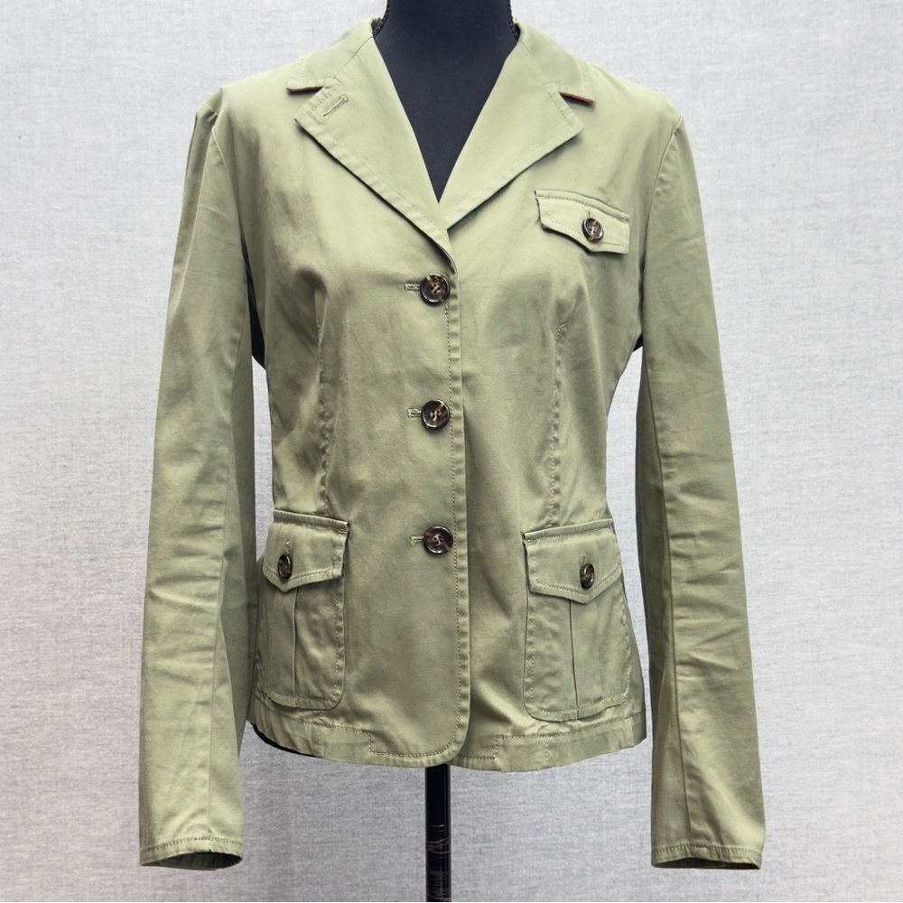 Talbots Utility Jacket in Olive Size 10